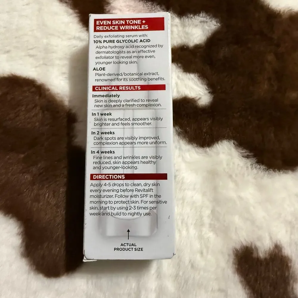 NEW Loreal Revitalift Glycolic Acid Serum 10% Exfoliating‎ Resurfacing Tone Glow
